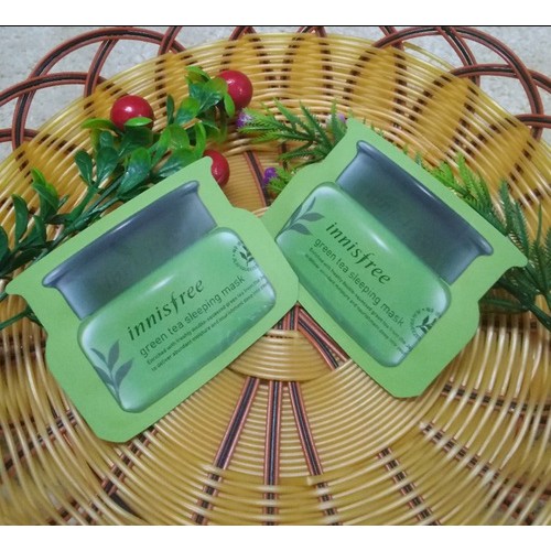 Sỉ gồm 10 gói Sample Mặt nạ ngủ trà xanh Innisfree Green Tea Sleeping Mask
