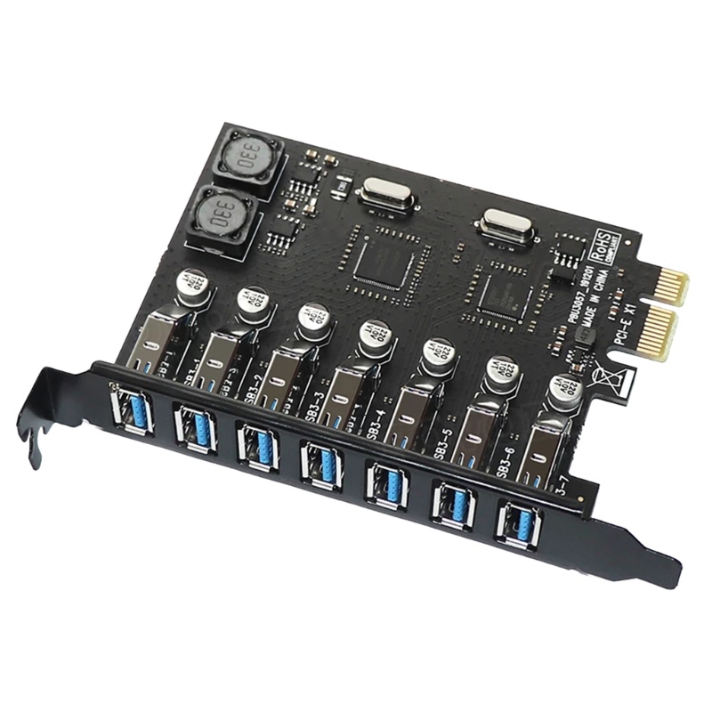 Card Mở Rộng USB PCI-E X1 Sang 7 Cổng USB 3.0 Kèm Phụ Kiện PCI Express Dùng Cho Main H61