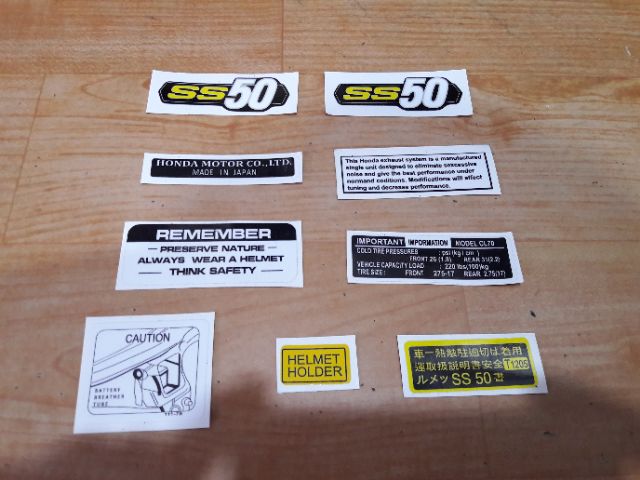 Bộ tem thông số xe 67, CL50, CD50, CL70