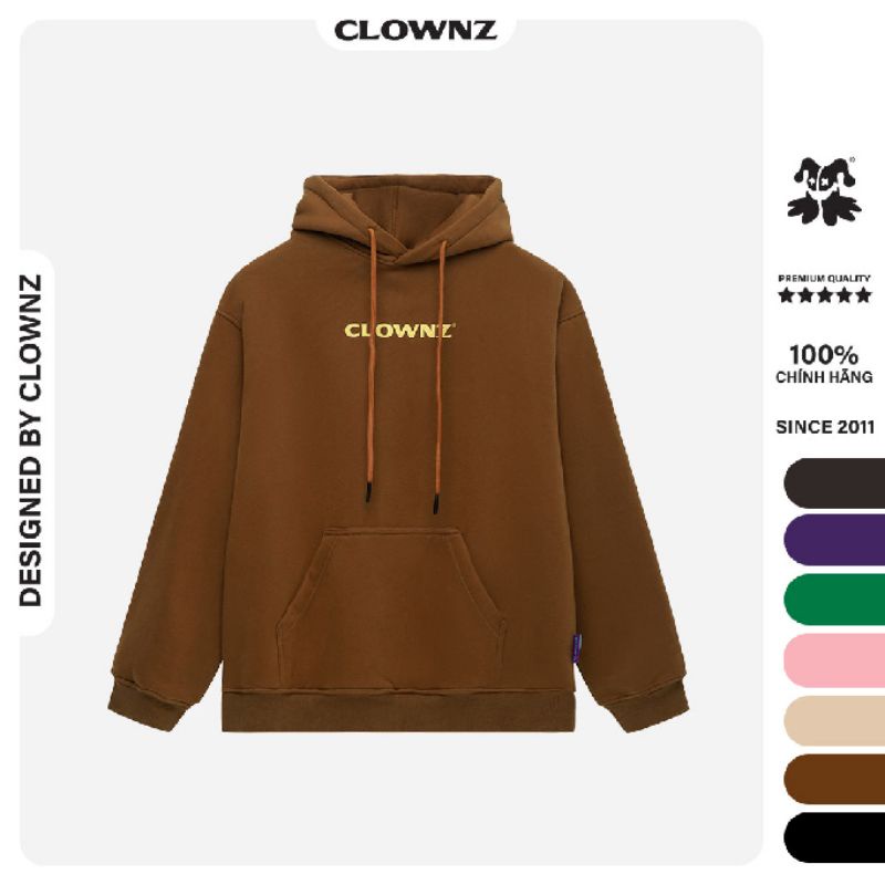 Áo hoodie local brand Clownz Basic trơn V3, 7 màu, vải nỉ bông, unisex nam nữ, form rộng | BigBuy360 - bigbuy360.vn