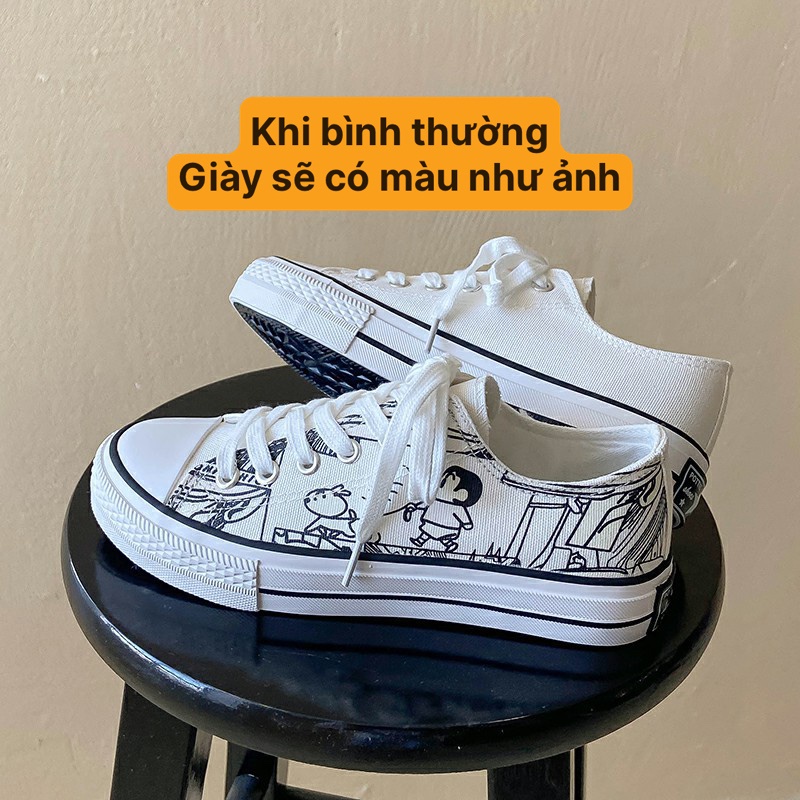 Giày CVS Nữ Cổ Ngắn Dắt Cún Đổi Màu Cực Chill