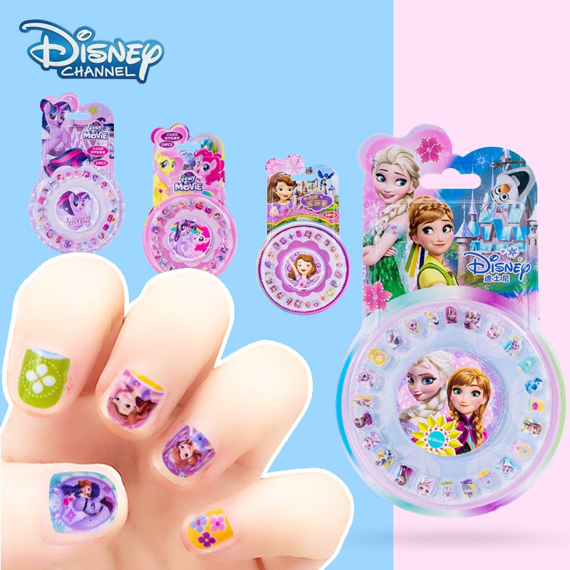 Bộ miếng dán trang trí móng tay họa tiết công chúa Elsa Anna trong phim hoạt hình Frozen