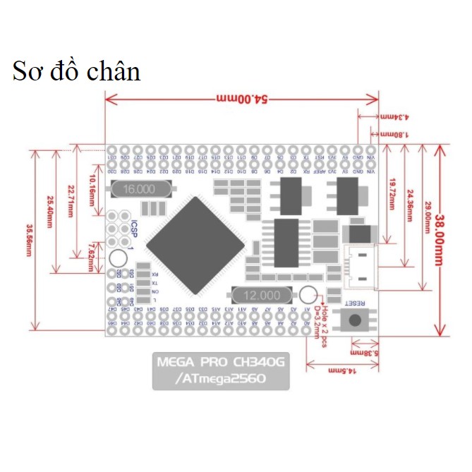 MEGA 2560 Pro mini, Arduino mega 2560, Mega 2560 Ch340G