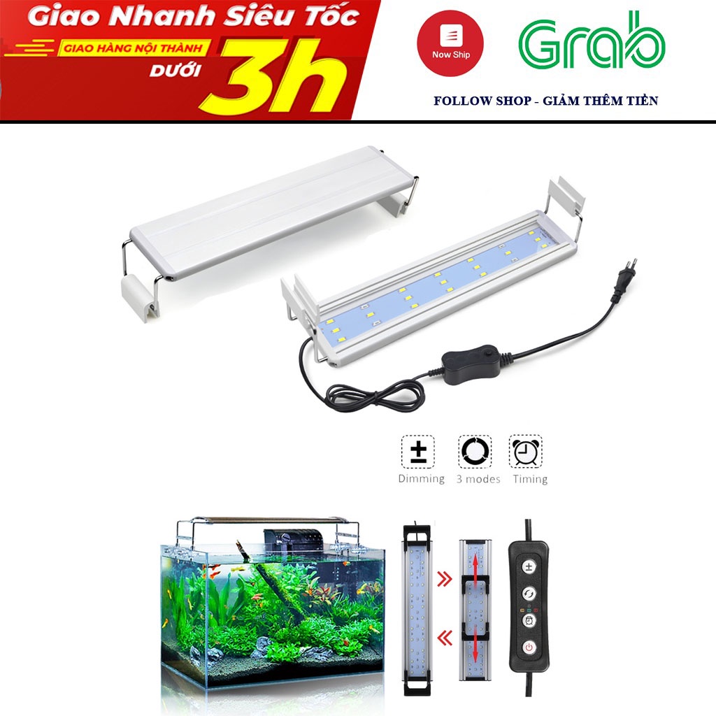 Đèn led thủy sinh 6 hàng bóng led dành cho bể cá 20cm 30cm 40cm 50cm 60cm 70cm