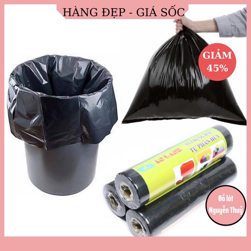 TÚI TỰ PHÂN HUỶ⚡️CUỘN TÚI ĐỰNG RÁC TỰ PHÂN HUỶ 0,5KG BẢO VỆ MÔI TRƯỜNG