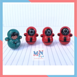 Combo lật đật vuông , tròn, tam giác trong phim Trò chơi con mực Squid Game chơi lễ hội halloween