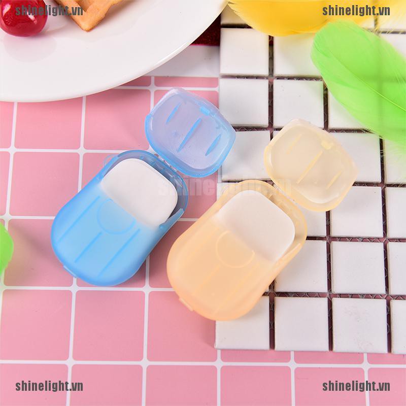 [Shine] 1 pc Portable Washing Slice Sheets Hand Bath Travel Scented Foaming Paper Soap [LT]