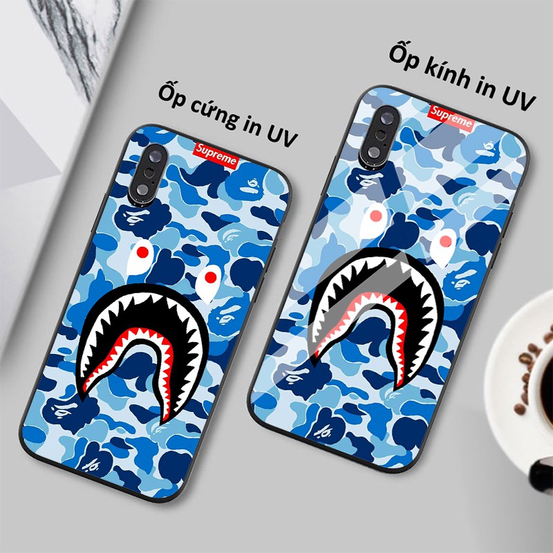 Ốp lưng sành điệu cá mập Blue Bape camo màu xanh - iphone 6s/6/7/8 plus/x/xr/xs max/11/11 pro max/12/12 promax BRAND0003