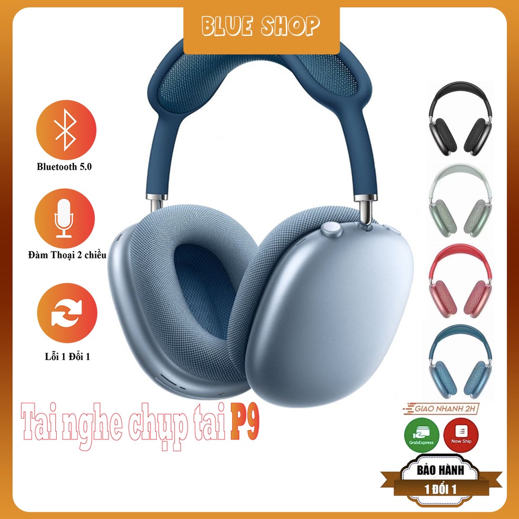 Tai Nghe Chống Ồn Chụp Tai Bluetooth Air Max P9  cắm thẻ,Chụp tai bluetooth p9,Tai nghe headphone bluetooth,Air max p9
