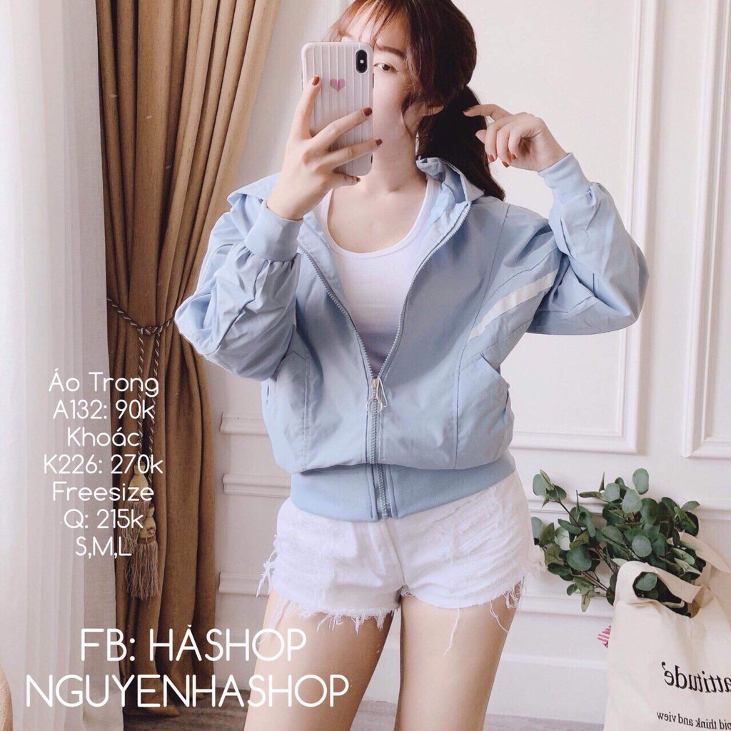 [Mã FAMAYWA giảm 10K đơn 50K] Áo khoác dù nữ 1 xọc phối dây khoen cá tính ( 3 màu đỏ, đen, trắng) | BigBuy360 - bigbuy360.vn
