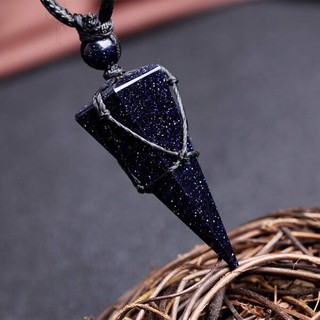 Vòng đeo dây chuyền đá núi lửa Obsidian - Handmade