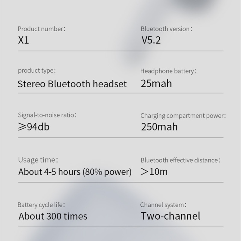 Tai nghe không dây X1 TWS Chống Ồn Phiên Bản Nâng Cấp Màn Hình Kỹ Thuật Số