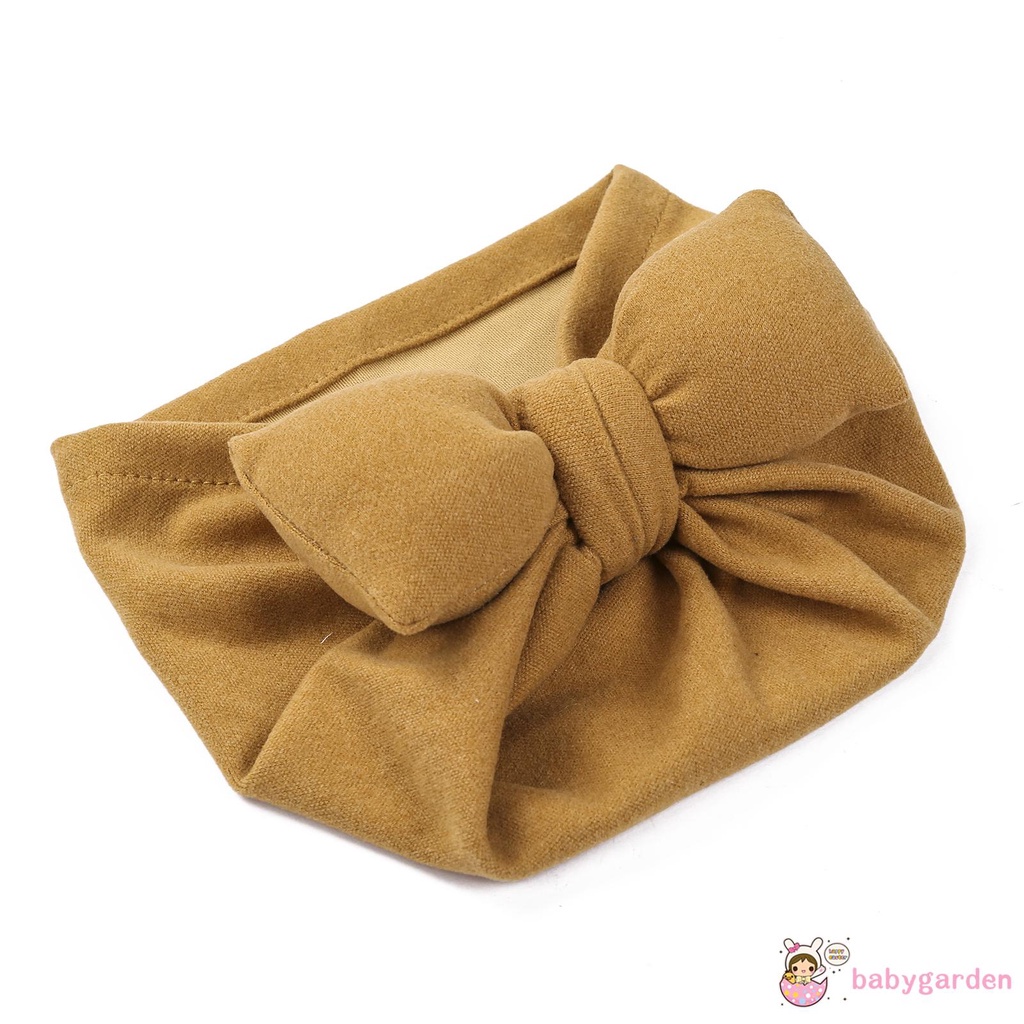 Mũ len co giãn giữ ấm cho bé vào mùa đông thiết kế thắt nơ phong cách cổ điển