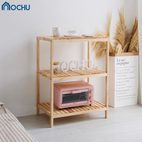 Kệ gỗ đa năng đựng lò vi sóng nhà bếp thông minh OCHU OVEN SHELF 3F Nội thất lắp ráp decor