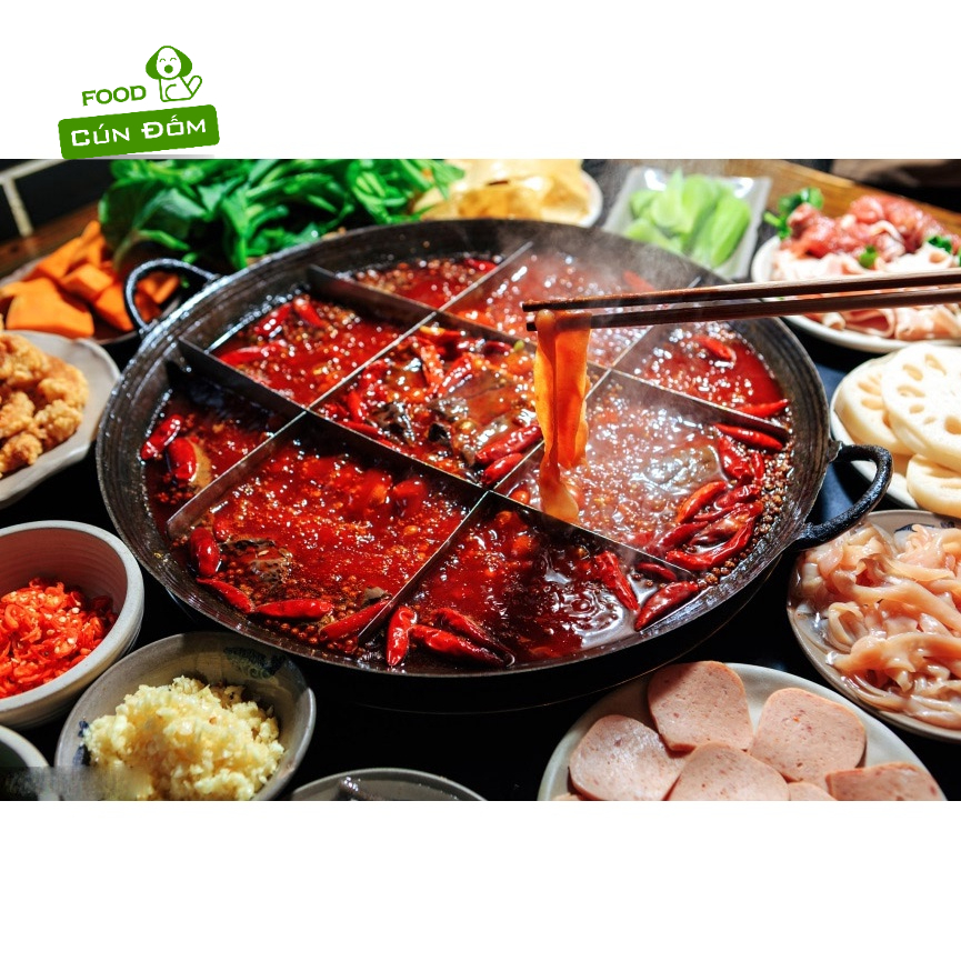 Gia vị lẩu cay Trùng Khánh Tứ Xuyên gói 500gr