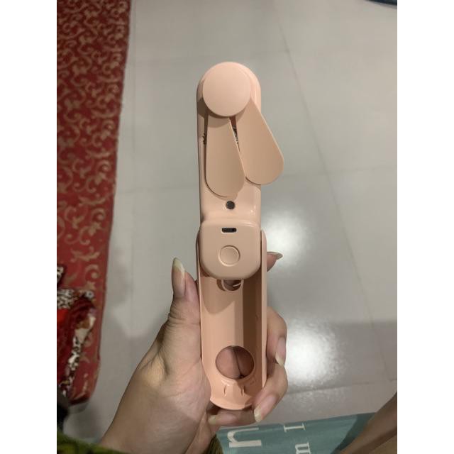 Quạt phun sương cầm tay, quạt để bàn mini tạo độ ẩm có thể gấp gọn, sạc USB - A00 | BigBuy360 - bigbuy360.vn