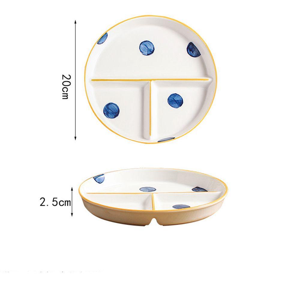 IVORY Đĩa Sứ Chia Ngăn Đựng Thức Ăn Tiện Dụng
