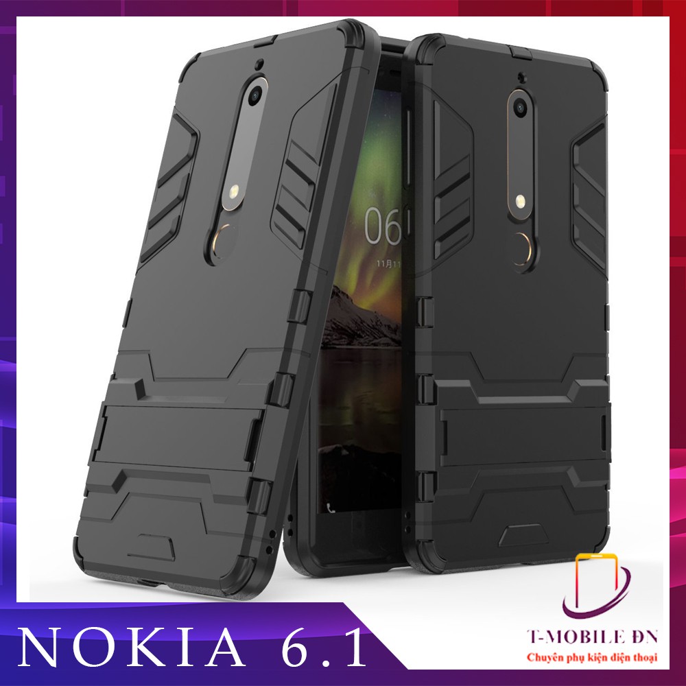 Ốp lưng Nokia 6.1 Nokia 6 2018 IRON MAN chống sốc bảo vệ viền và camera kèm chống xem video tiện lợi