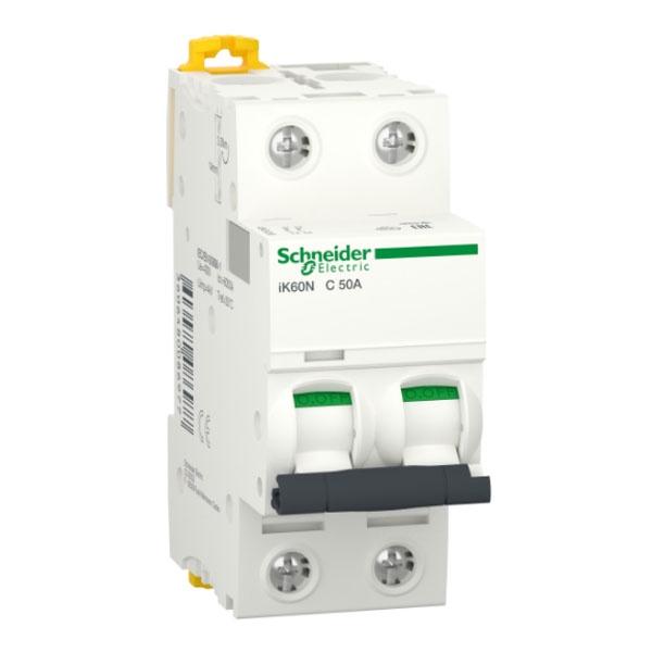 Cầu dao tự động Schneider A9K24250 MCB dòng cắt 6kA 2 pha 50A Acti9