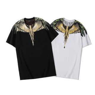 Áo thun ngắn tay in hình đôi cánh kiểu unisex độc đáo