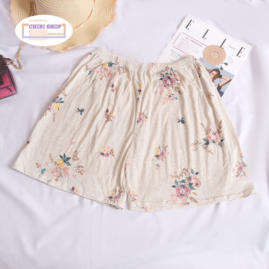 Quần đùi nữ mặc nhà Big size chất cotton dày dặn, co giãn 4 chiều không bai, xù khi giặt Chibishopsince2018 | BigBuy360 - bigbuy360.vn