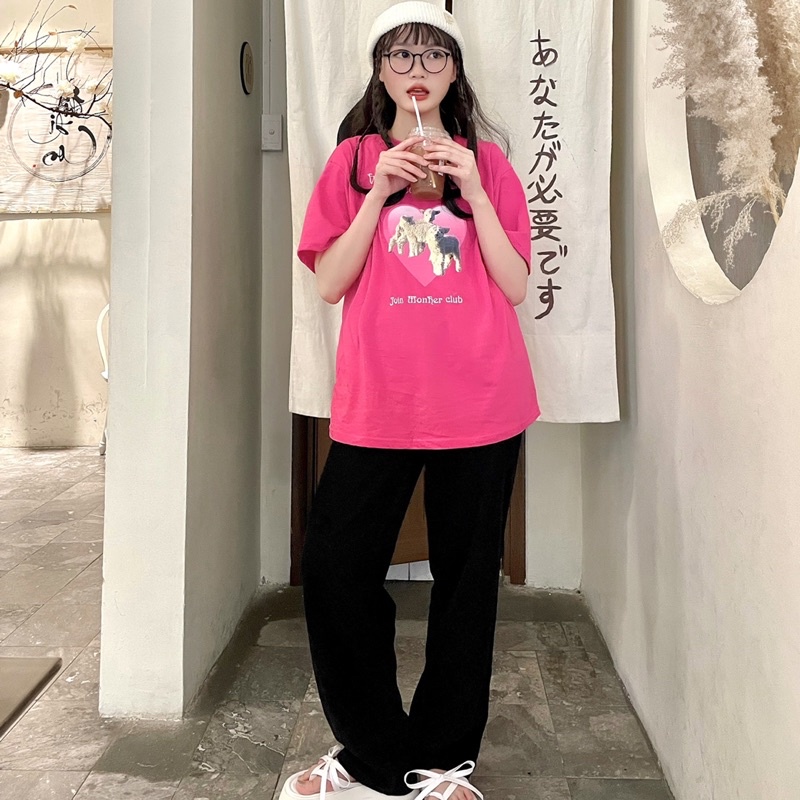 🐑 Áo thun Monstier in hình Ohh Sheep kết hợp cả chi tiết THÊU & IN