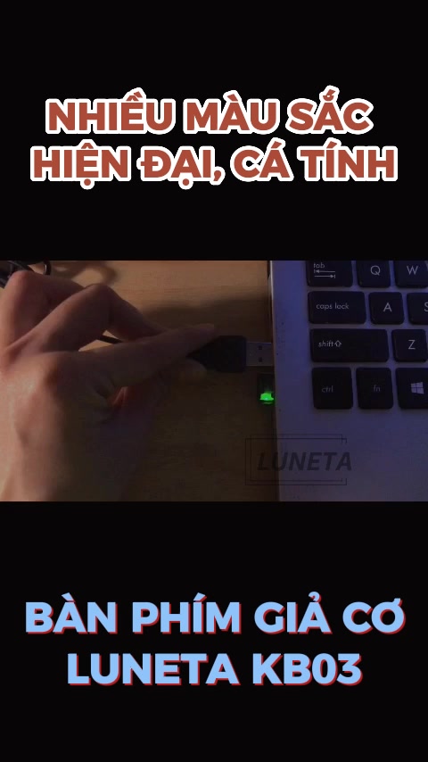 Bàn phím giả cơ LUNETA KB03, ánh sáng LED bắt mắt, nhiều màu sắc cá tính, thiết kế công thái học K500. | BigBuy360 - bigbuy360.vn