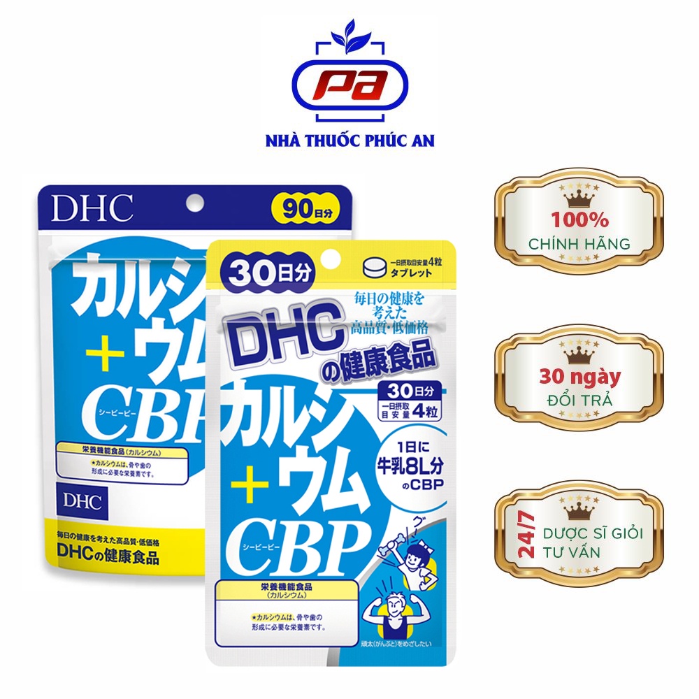 Viên uống Bổ sung Canxi DHC Calcium + CBP Nhật Bản
