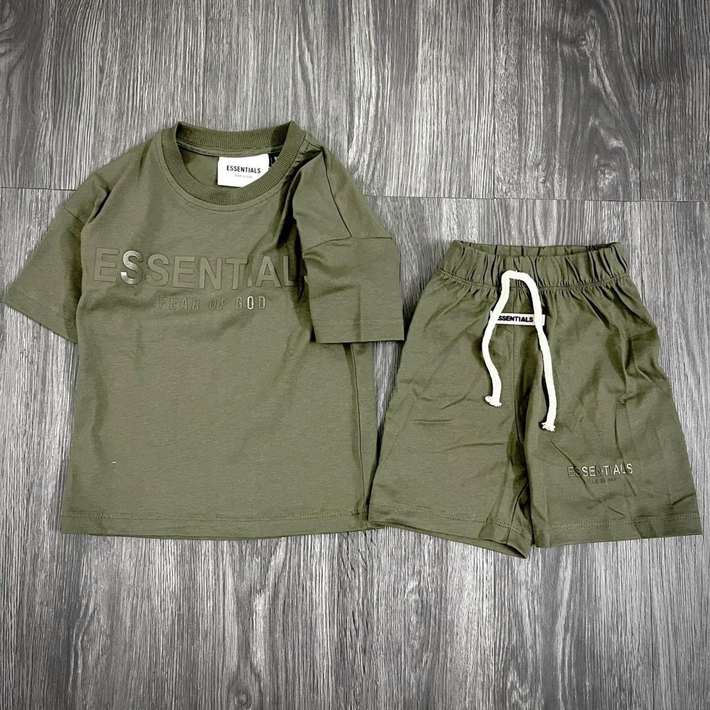 Bộ chữ essentials cotton nhiều mầu cho bé trai bé gái size nhỡ 14-30kg XHN890