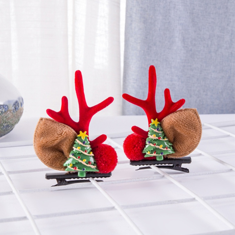 Kẹp Tóc Mini Hình Người Tuyết Hoạt Hình Chống Trượt Chủ Đề Giáng Sinh Cho Nữ