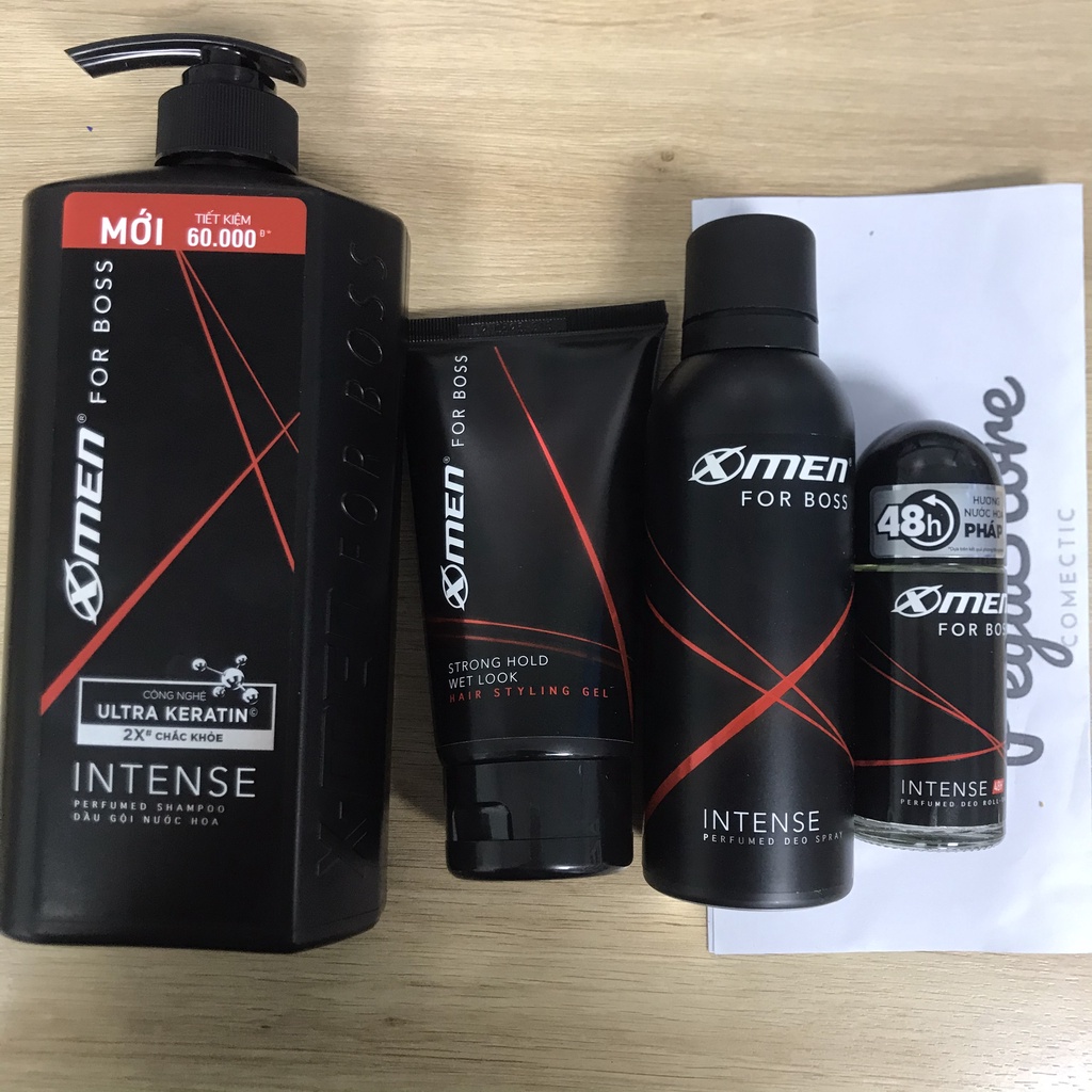 Dầu gội nam XMEN For Boss Intense Perfumed Shampoo dầu gội hương nước hoa nam X men 380g/650g - BST Xmen dành cho nam