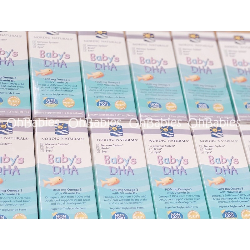 DHA Nordic Naturals Cao Cấp - Nordic Naturals Baby's DHA cho bé từ 2m - 60ml [OH BABIES]