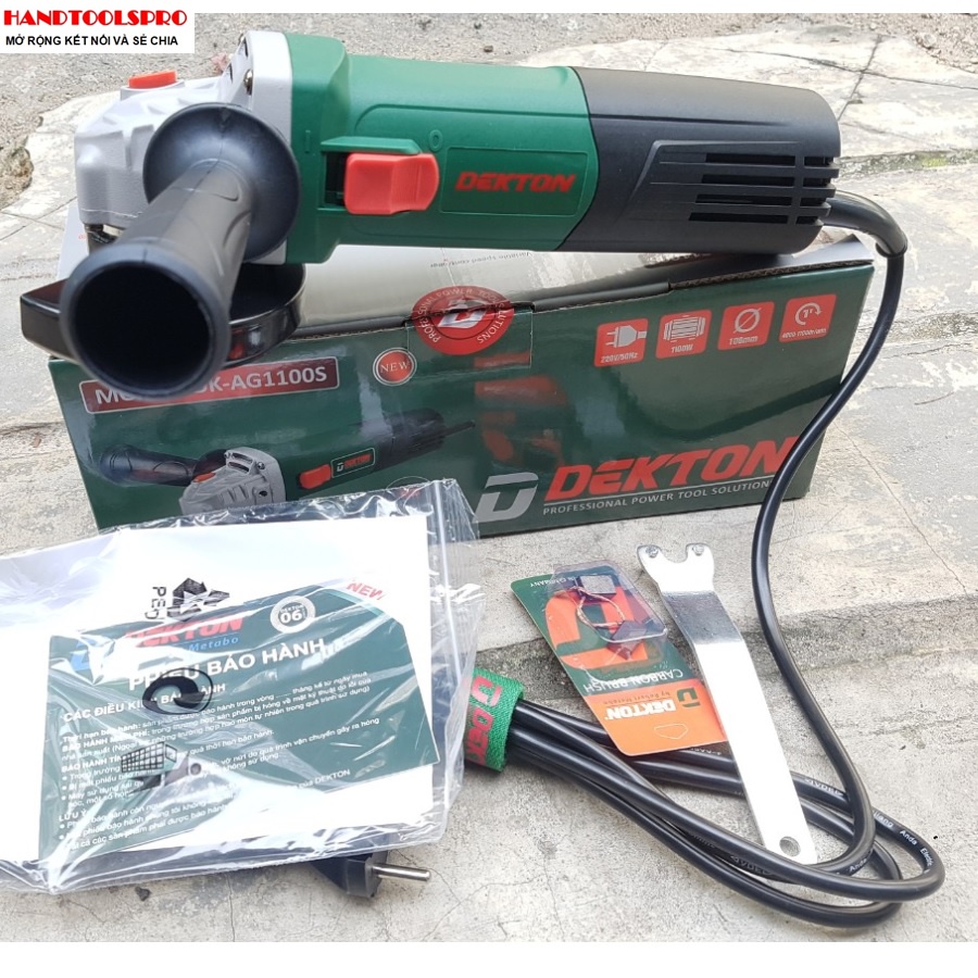(100mm) Máy mài góc cầm tay chỉnh tốc độ 1100W DEKTON DK-AG1100S