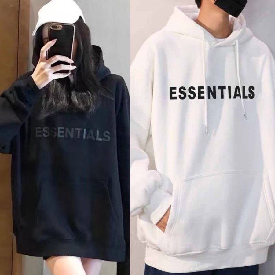 Áo Khoác Hoodie Nỉ Có Mũ Form Rộng ESSENTIALS , áo nỉ bông unisex nam nữ