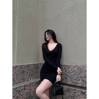 ĐẦM BODY PHỐI REN HỞ LƯNG
