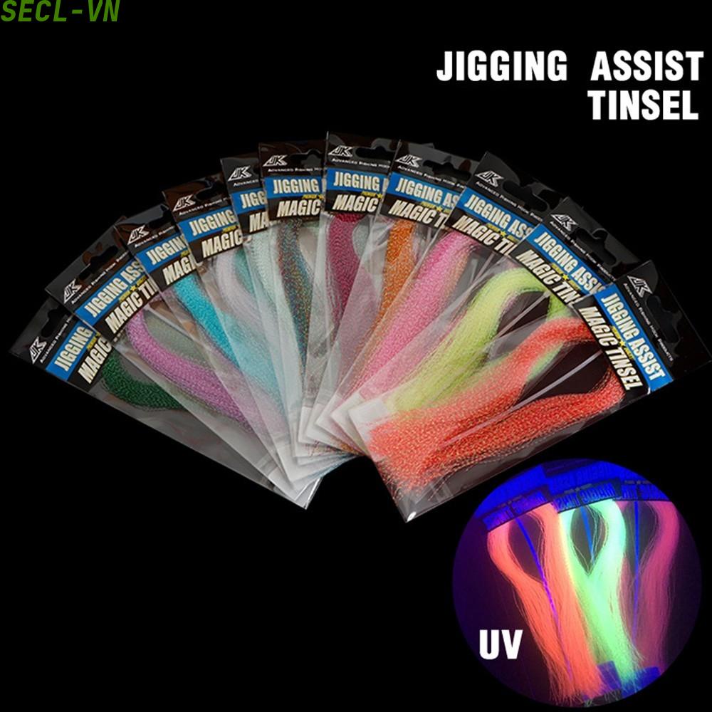 Holographic Hook Jigs Material Tinsel Twisted Tying UV Parts Xmas Gift