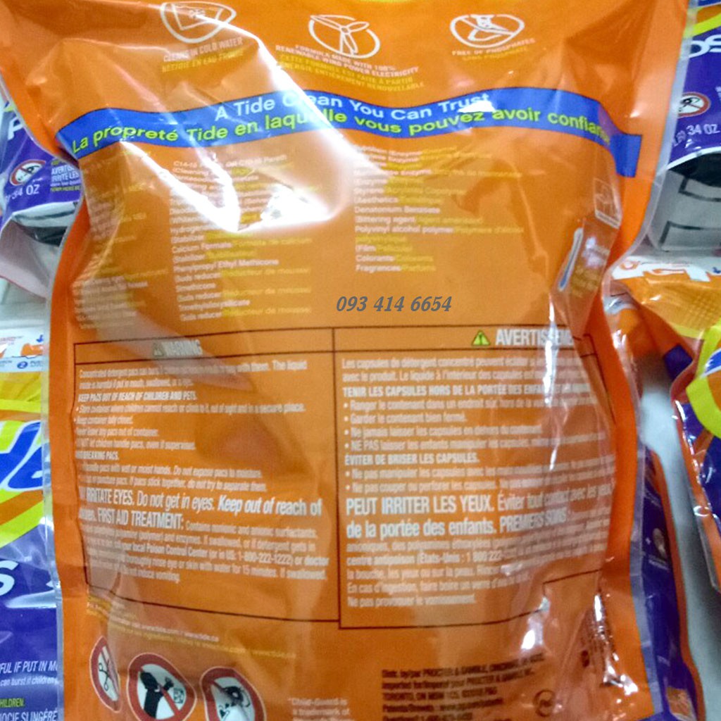 [CHÍNH HÃNG] Viên Giặt Tide Pods - Bịch 42 viên