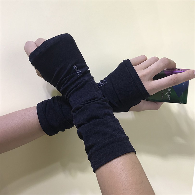 Găng Tay Vải Lụa Mát Dễ Phối Đồ Tiện Dụng 129113Găng Tay Chống Nắng Thiết Kế Cá Tính Cho Nam Và Nữ