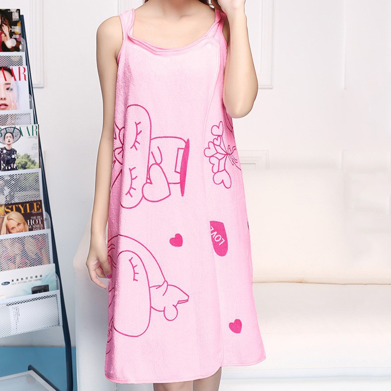 ♗♗Đầm ngủ 2 dây in hoạt hình đáng yêu cho nữ