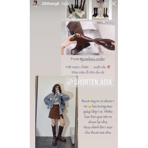 Giày Boot Đùi Bốt Nữ Cao Cổ Boots Ulzzang Đế 5CM - M266