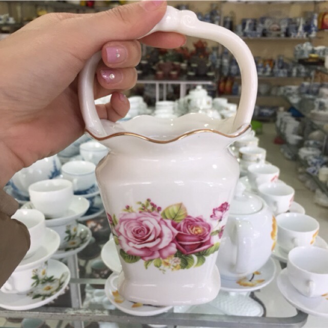 Giỏ đựng thìa, dĩa sứ