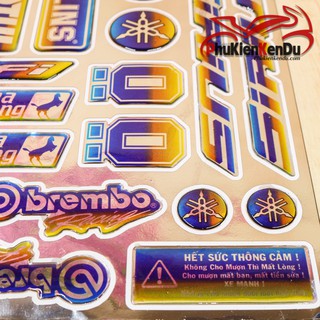 TEM CROM CHỮ NỔI CHO XE SIRIUS [TẶNG KÈM 1 TEM STICK]