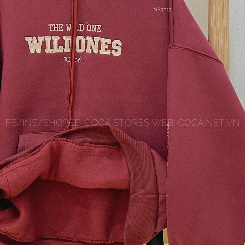 [N83013]🐷 Áo hoodie nỉ bông dày phong cách Hàn Quốc WILD ONES (Có sẵn/ảnh thật)