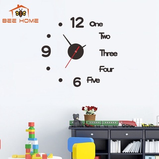 Đồng hồ trang trí dán tường 3d - beehome - đồng hồ trang trí decor 3d