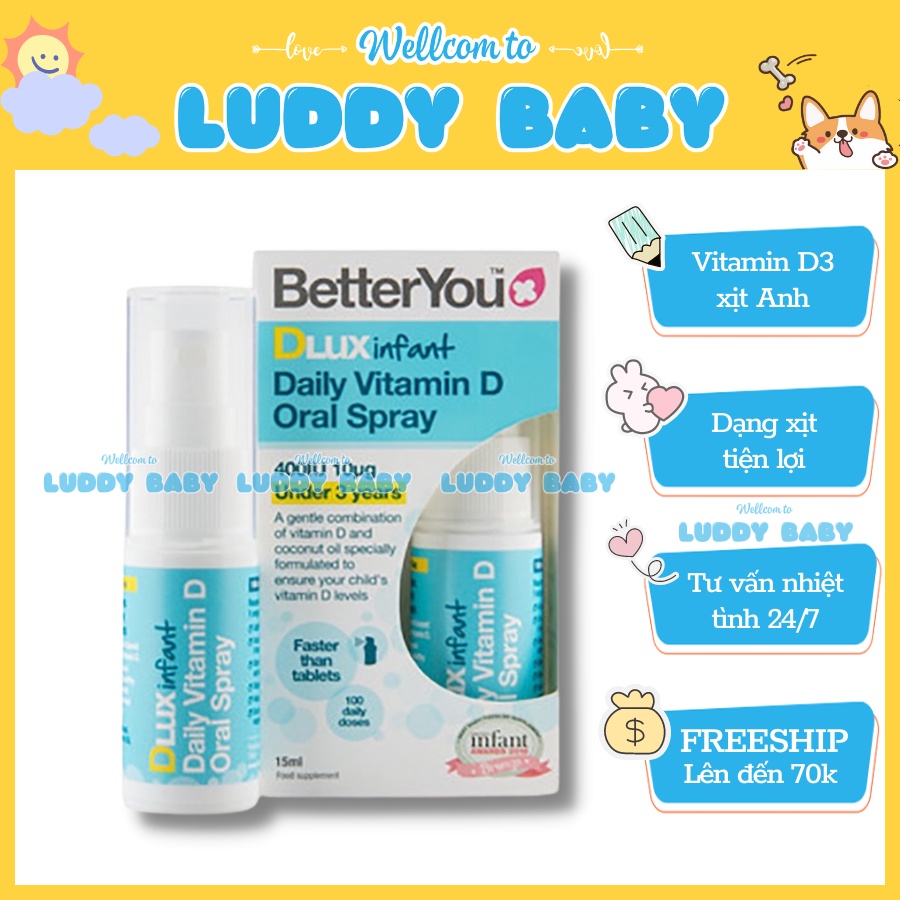 Vitamin D3 - Better You Dlux Dạng Xịt