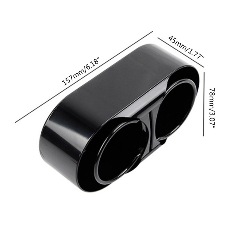 Giá Đỡ Cốc / Chai Nước Uống Hai Lỗ Bằng ABS Thông Dụng Cho Xe Hơi