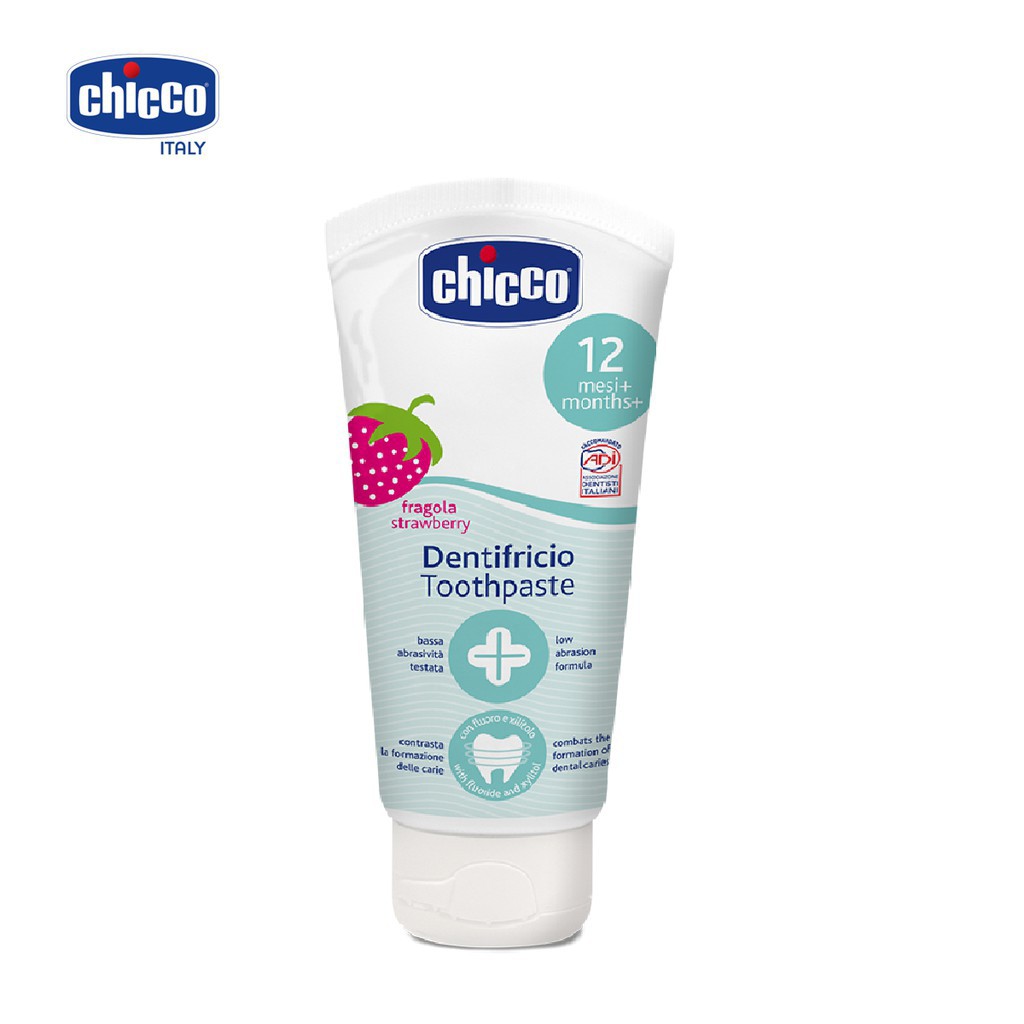 Kem Đánh Răng Hương Dâu 12M+ Chicco Nuốt Được