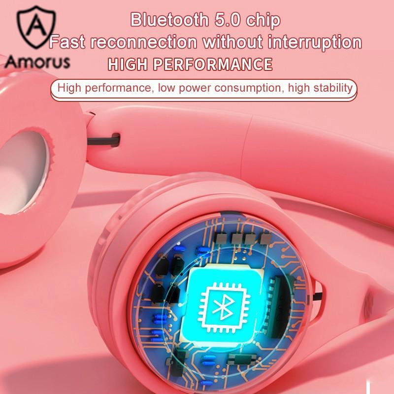Tai nghe chụp tai Amorus hỗ trợ Bluetooth kèm phụ kiện