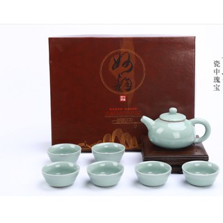 Bộ ấm pha trà ấm chén gốm sứ cao cấp