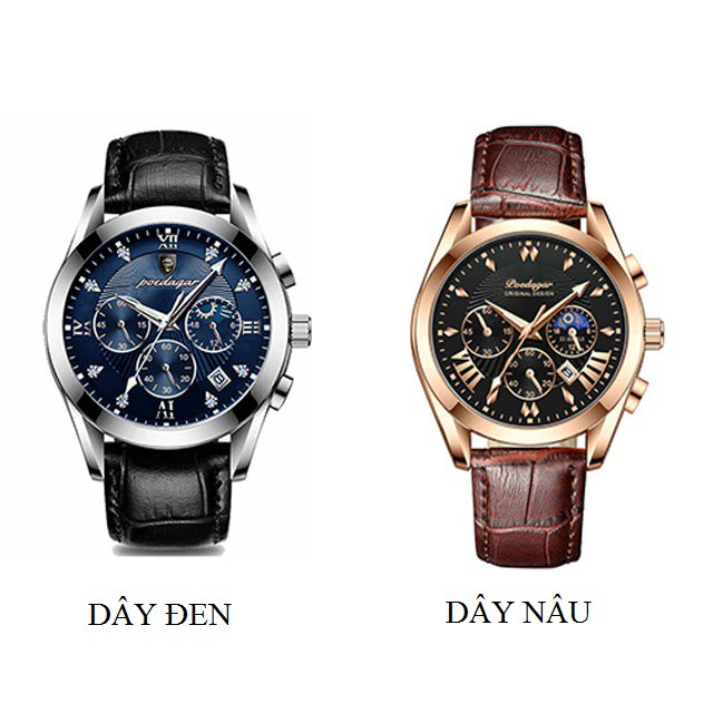 Đồng hồ nam dây chống nước chính hiệu POEDAGAR loại tốt 05A - RUBY | BigBuy360 - bigbuy360.vn